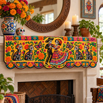 Marigold Celebration Quilted Mantel Scarf SN0TD683