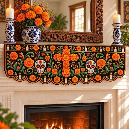 Marigold Memories Quilted Mantel Scarf SN0TD682