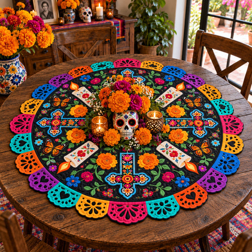 Marigold Spirits Custom Shape Quilted Table Topper SN0TV342