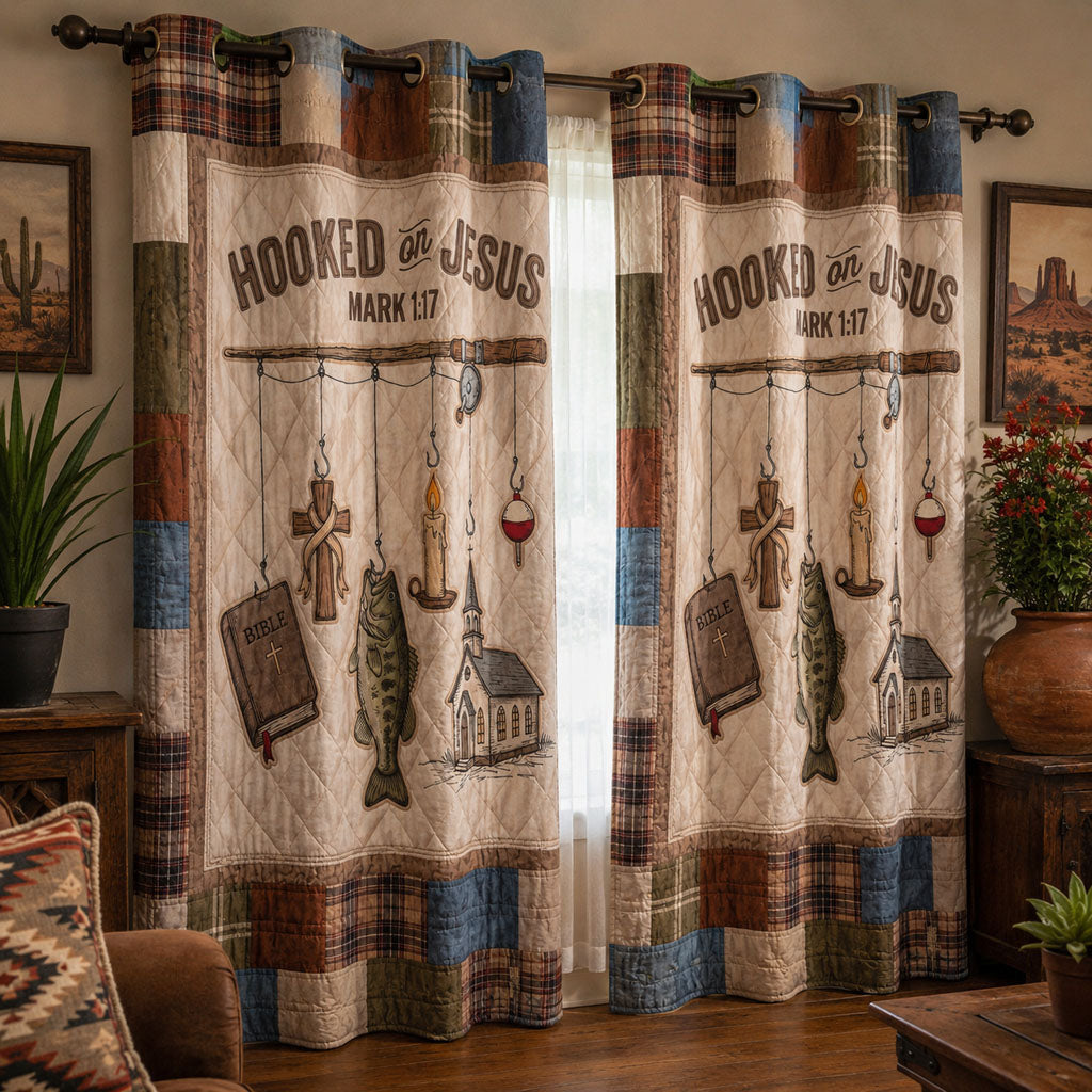 Mark Scripture Line Quilted Curtains SN0PT117