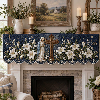 Mary Blessing Quilted Mantel Scarf SN0TD617
