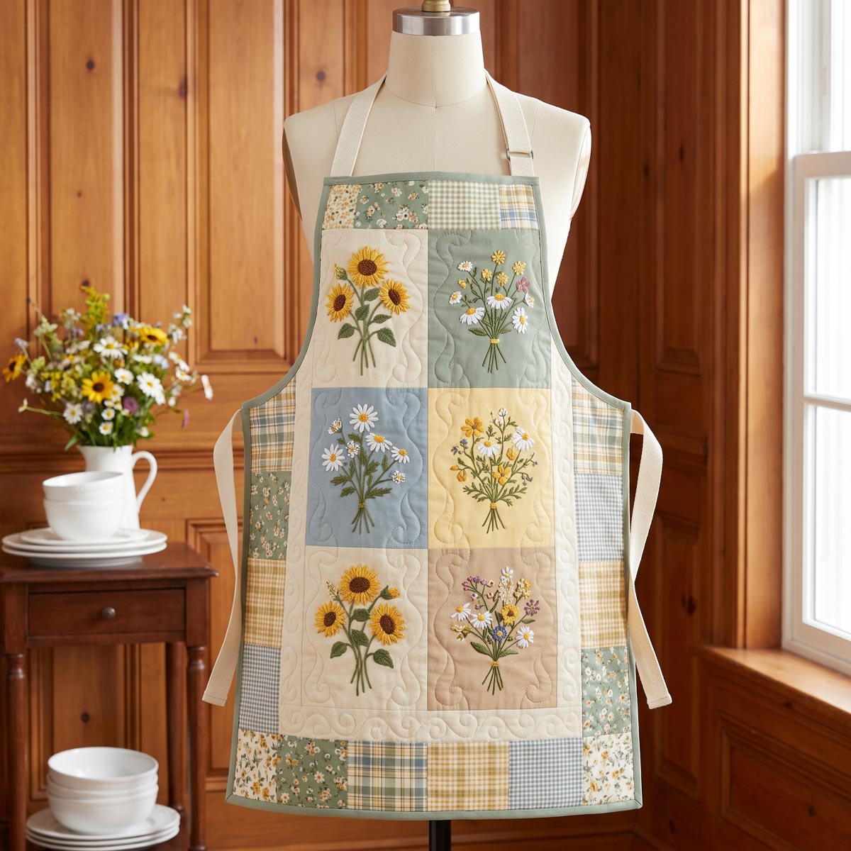 Meadow Blooms Quilted Apron SN0DV097