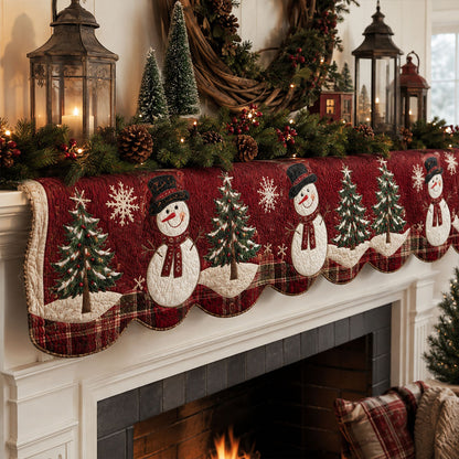 Merry Christmas Gathering Quilted Mantle Scarf SN0PT653