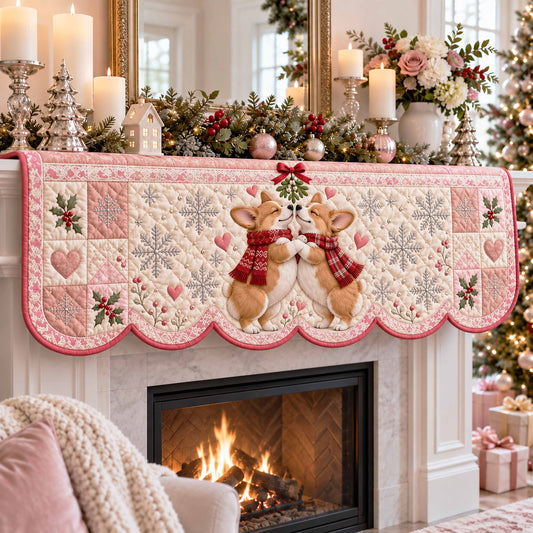Merry Corgi Quilted Mantel Scarf SN0TD771