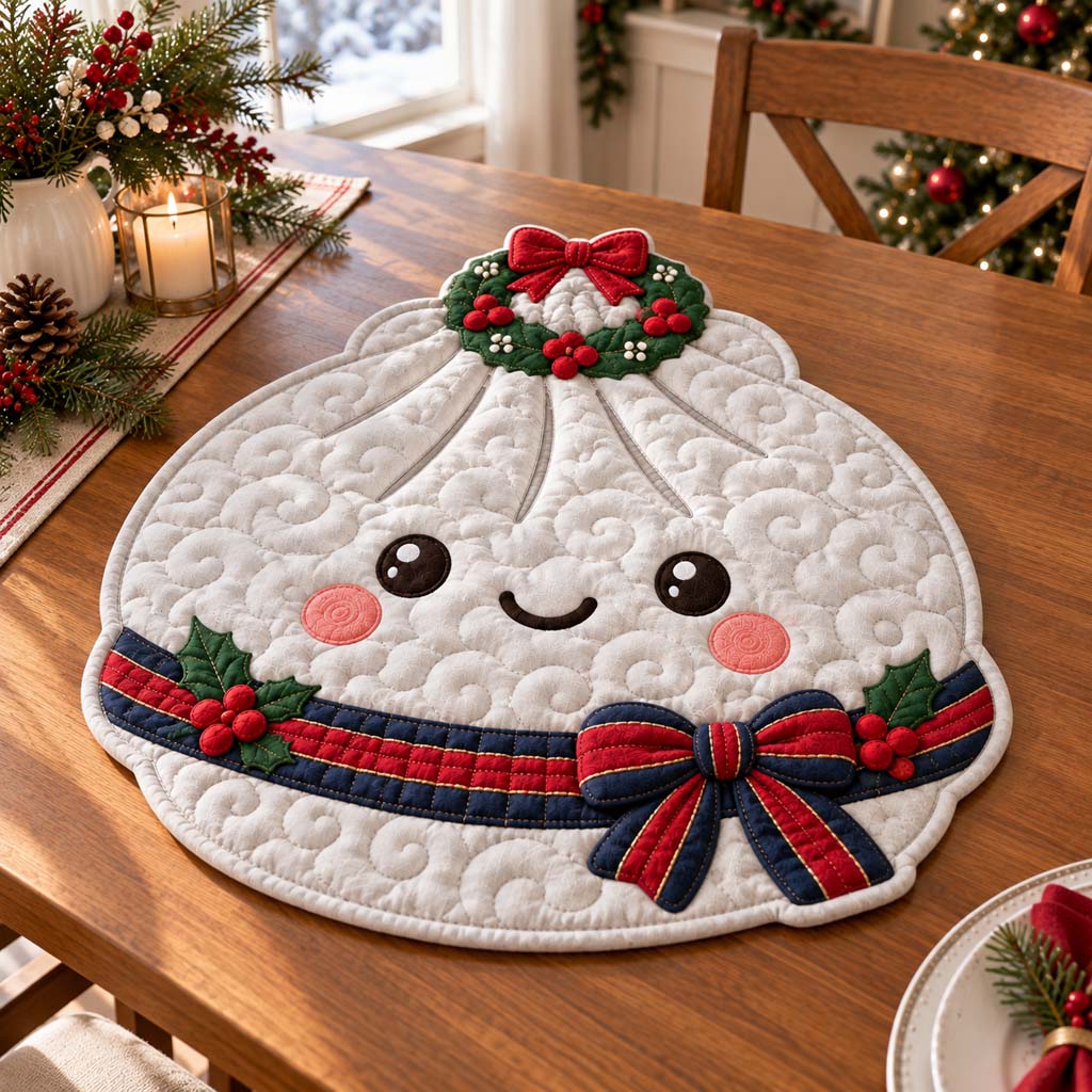 Merry Dumpling Custom Shape Quilted Table Topper SN0HH0744