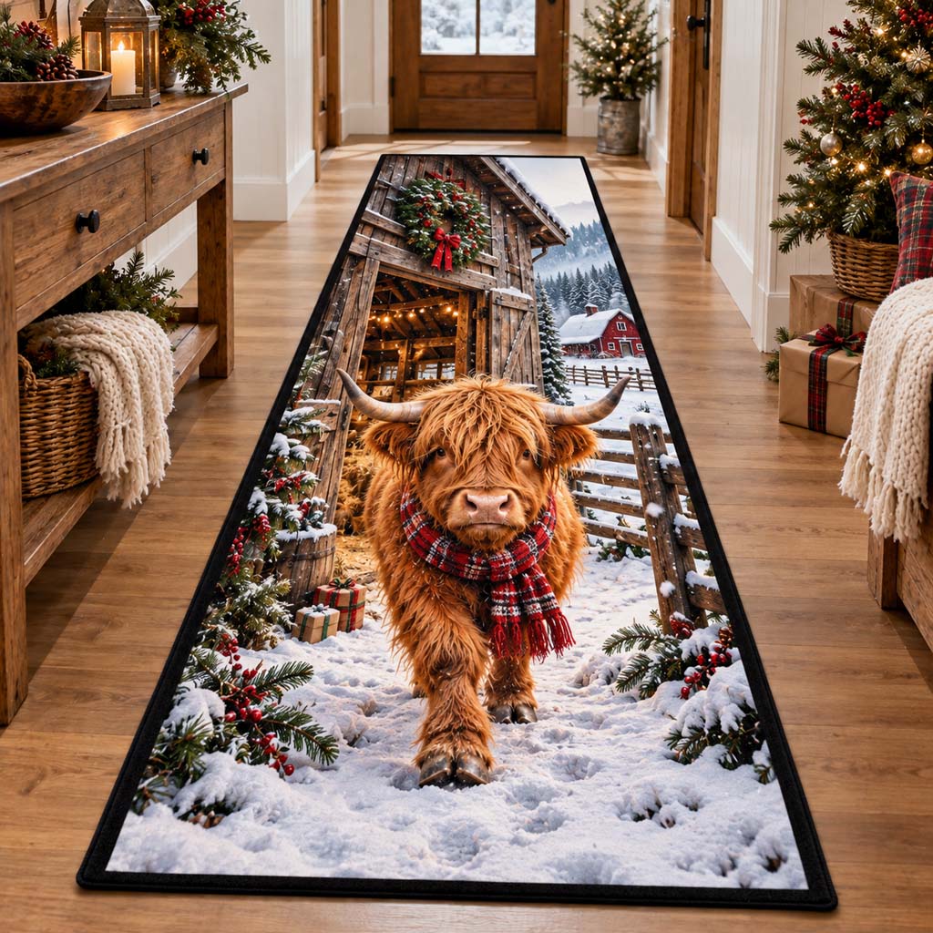 Merry Highland Cow Runner Carpet SN0HH0933