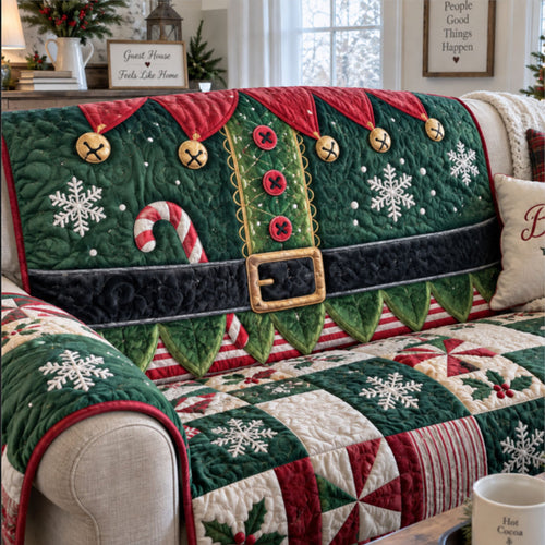 Merry Little Christmas Quilted Sofa Cover SN0PT1118