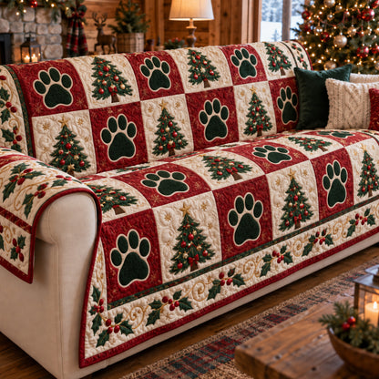 Merry Paws Quilted Sofa Cover SN0TV391