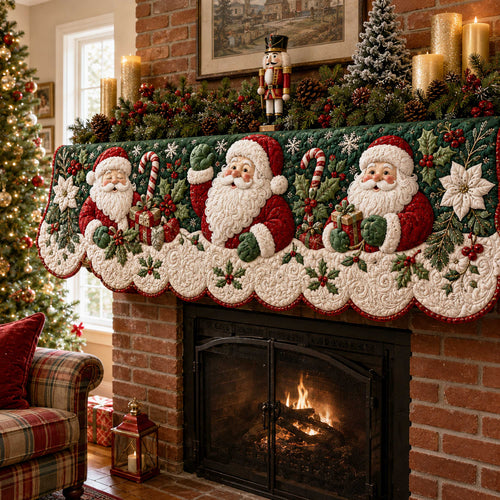 Merry Santa Quilted Mantel Scarf SN0TD251