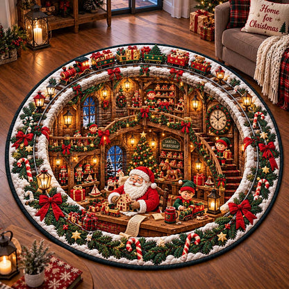 Merry Workshop Quilted Round Mat SN0HH0695