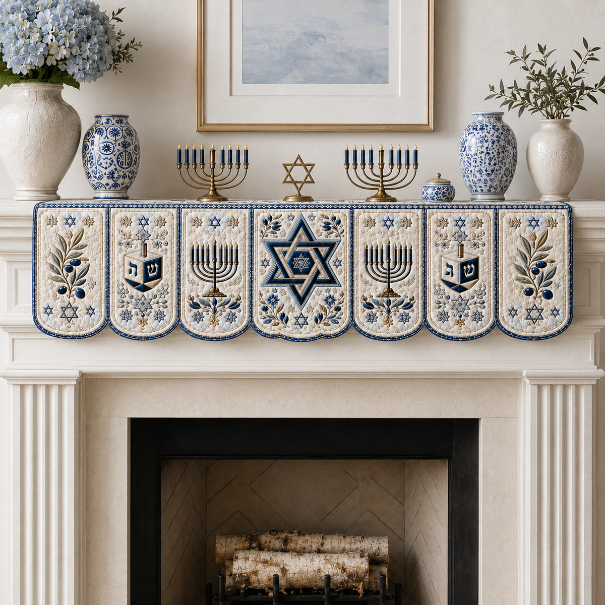 Midnight Blessing Quilted Mantel Scarf SN0TV222