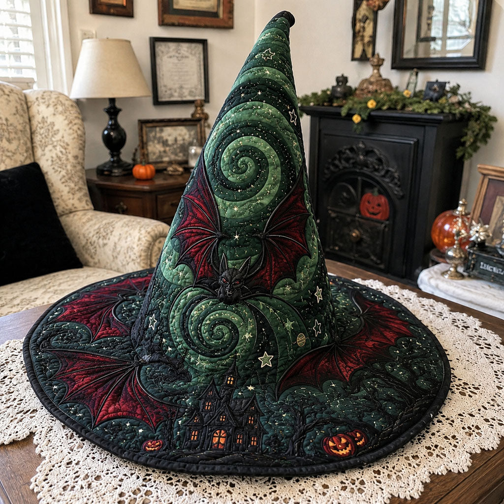 Midnight Batspell Quilted Witch Hat SN0PT758