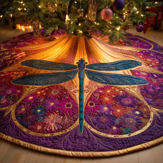 Midnight Bloom Radiance Quilted Tree Skirt NCU0XD1652