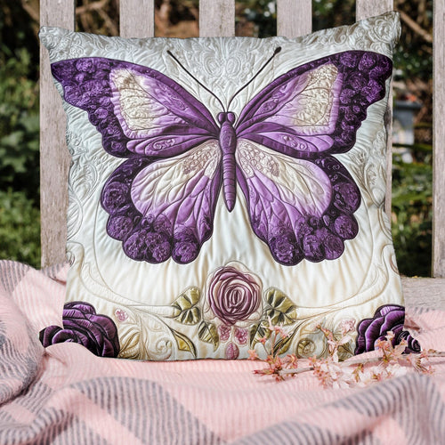 Midnight Butterfly Quilted Pillow Case NCU0NVH565