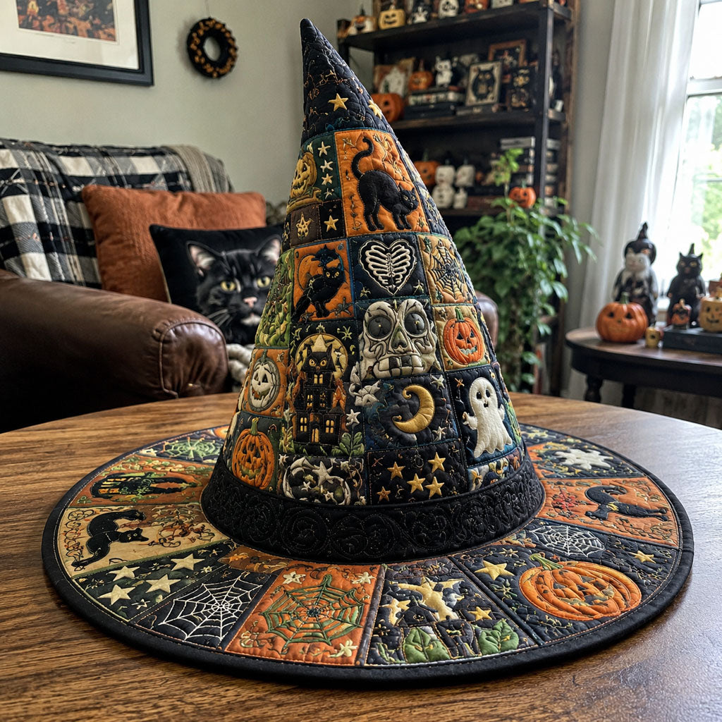 Midnight Curiosities Quilted Witch Hat SN0PT599