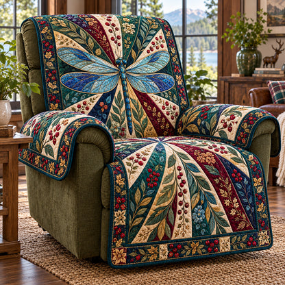 Midnight Dragonfly Quilted Sofa Cover SN0TV902