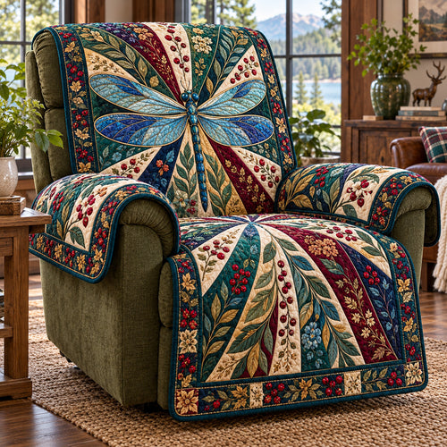 Midnight Dragonfly Quilted Sofa Cover SN0TV902