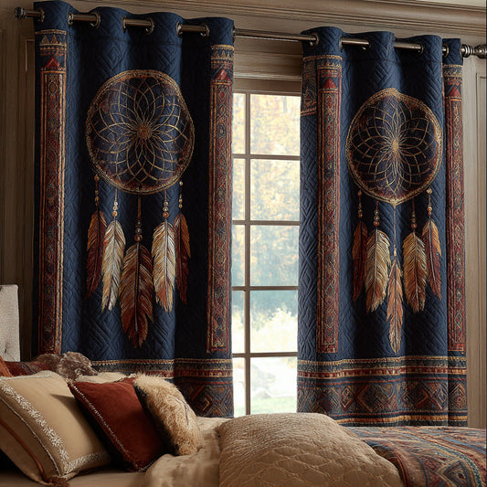 Midnight Dream Circle Quilted Curtains NCU0DH875