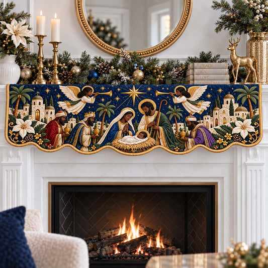 Midnight Epiphany Quilted Mantel Scarf SN0HH0381