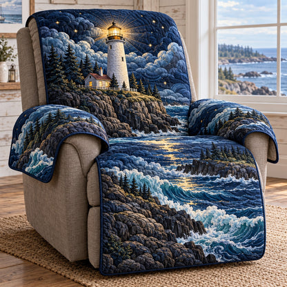 Midnight Lighthouse Cove Quilted Sofa Cover SN0TV914