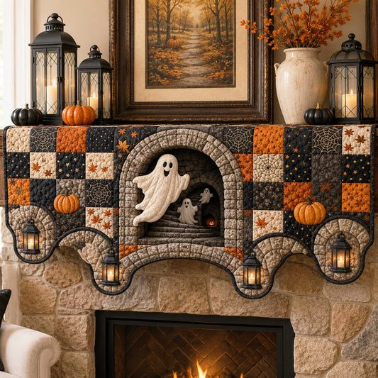 Midnight Lurker Quilted Mantel Scarf SN0TD312