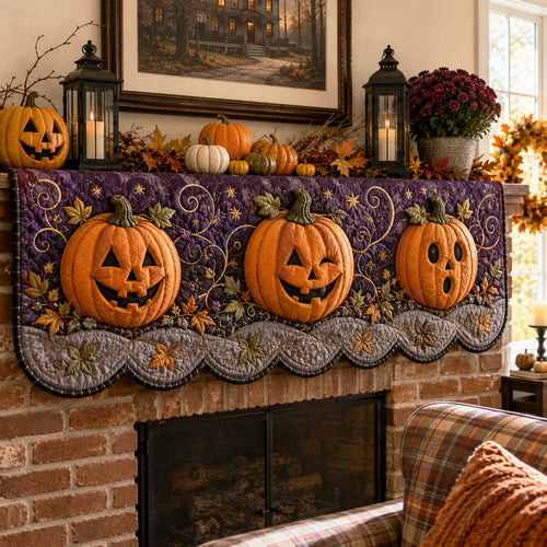 Midnight Magic Quilted Mantel Scarf SN0TD223