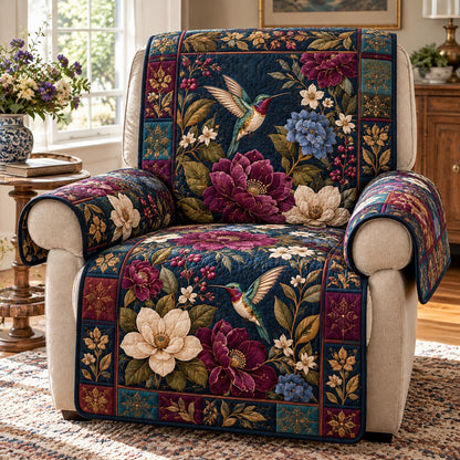 Midnight Magnolia Hummingbird Quilted Sofa Cover SN0DV1102