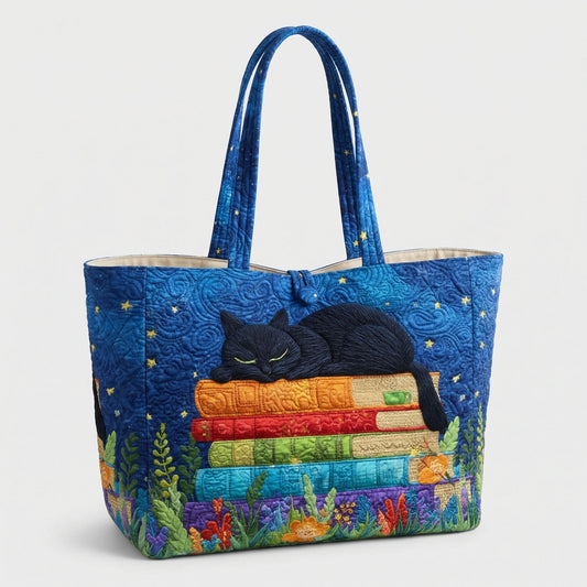 Midnight Manuscript Quilted Classic Tote Bag SN0PT034