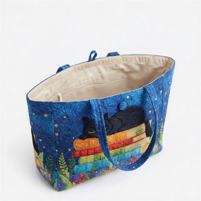 Midnight Manuscript Quilted Classic Tote Bag SN0PT034