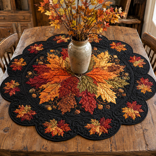 Midnight Maple Custom Shape Quilted Table Topper SN0TV065