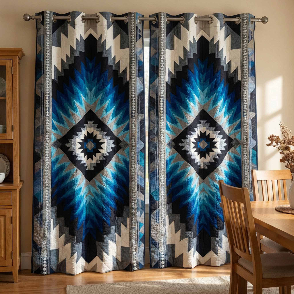 Midnight Mesa Quilted Curtains NCU0DX082