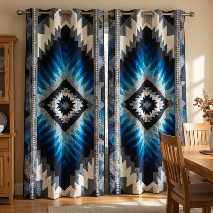 Midnight Mesa Quilted Curtains NCU0DX082