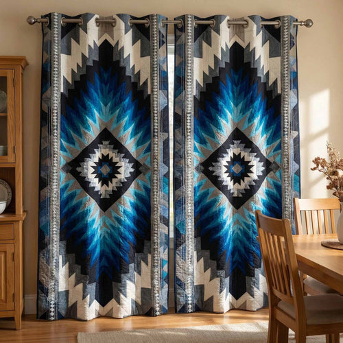 Midnight Mesa Quilted Curtains NCU0DX082