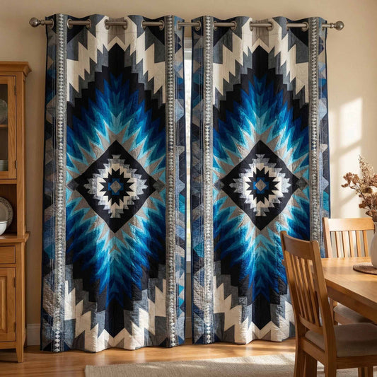 Midnight Mesa Quilted Curtains NCU0DX082