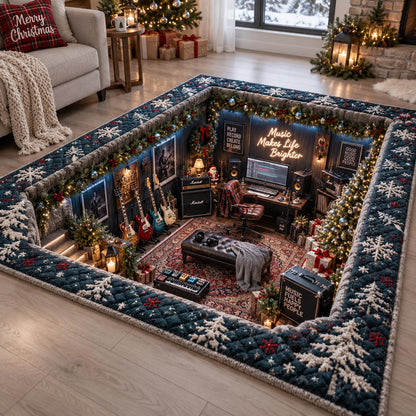 Midnight Music Lounge Area Rug SN0DV877
