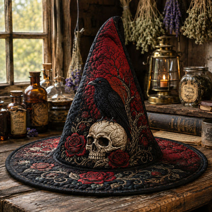 Midnight Raven Quilted Witch Hat SN0PT570