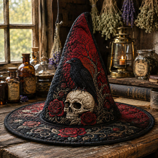 Midnight Raven Quilted Witch Hat SN0PT570