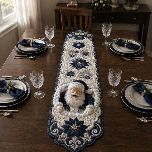 Midnight Santa Magic Custom Shape Quilted Table Runner SN0DV444