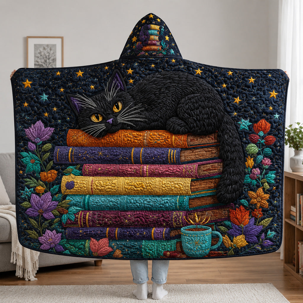 Midnight Scholar Companion Quilted Hooded Blanket SN0HH0054