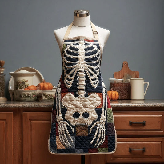 Midnight Skeleton Quilted Apron SN0PT233