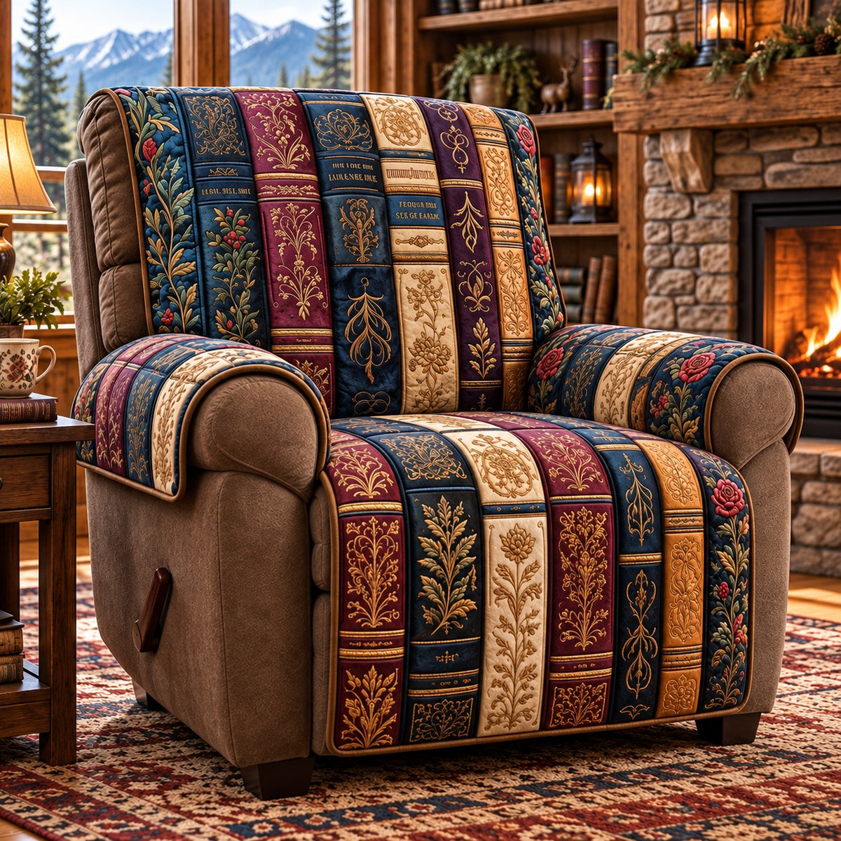 Midnight Spine Quilt Quilted Sofa Cover SN0PT1448