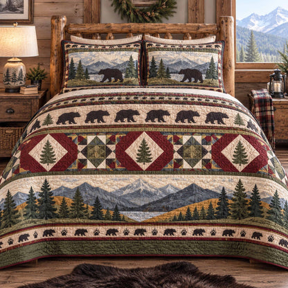 Mighty Bear 3-Piece Quilted Bedding Set SN0TD1169