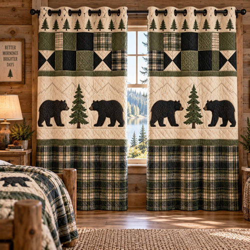 Mighty Bear Quilted Curtains SN0TD1122