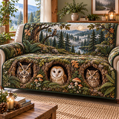 Misty Woodland Valley Quilted Sofa Cover SN0TD1365