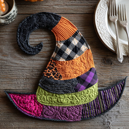Mixed Patchwork Witch Custom Shape Quilted Placemat NCU0LV072