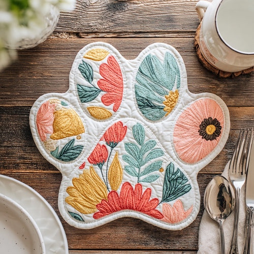 Modern Foliage Custom Shape Quilted Placemat NCU0LV092