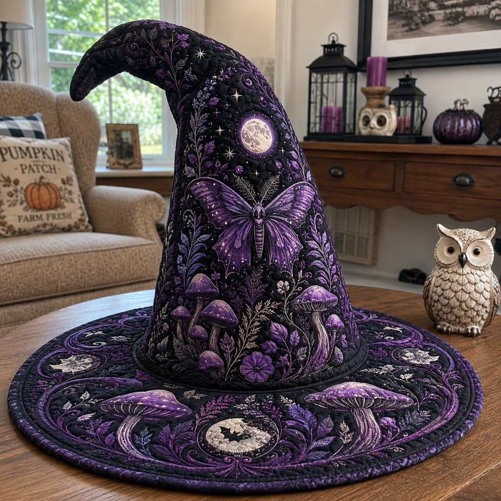 Moonlit Butterfly Quilted Witch Hat SN0PT760