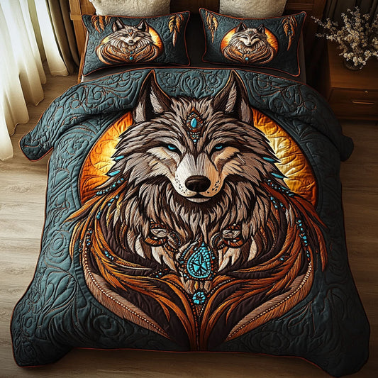 Moonlit Hunter 3-Piece Quilted Bedding Set NCU0DK3457