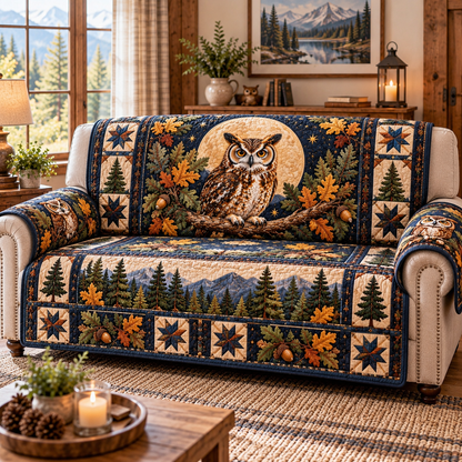 Moonlit Night Forest Quilted Sofa Cover SN0TD1363