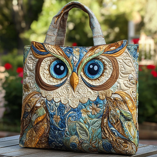 Moonlit Owl Quilted Tote Bag NCU0DK8958
